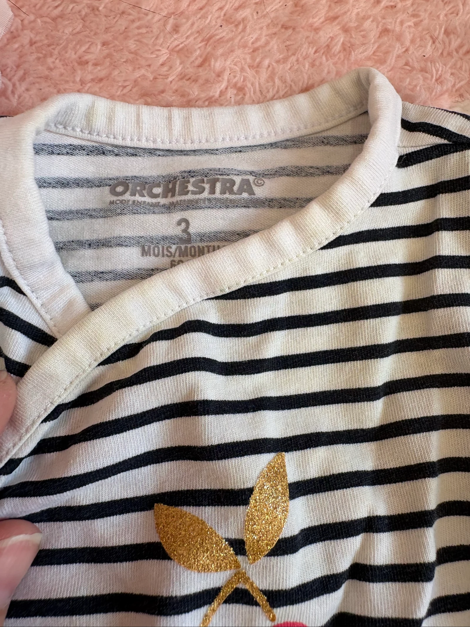 Lot of 4 baby girl bodysuits 3 months – Unicorn, sailor & Savannah – Very good condition – photo 7